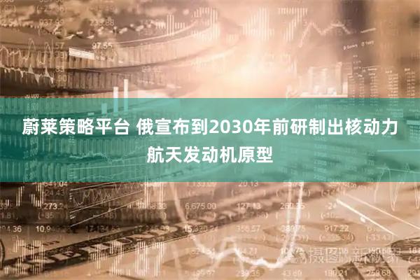 蔚莱策略平台 俄宣布到2030年前研制出核动力航天发动机原型